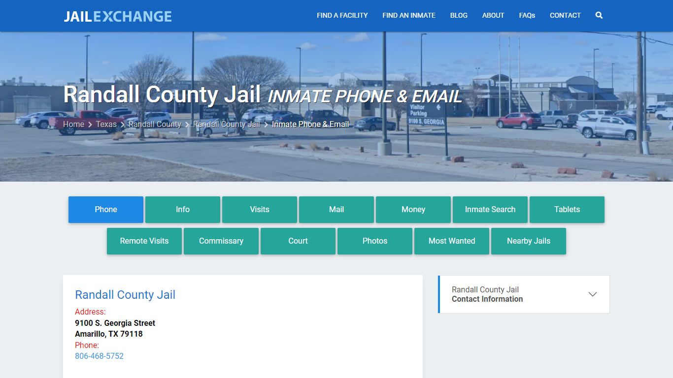 Inmate Phone - Randall County Jail, TX - Jail Exchange